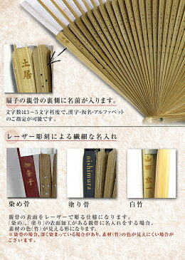 扇子にレーザー彫刻名入れで特別な贈り物扇子 名入れ【扇子レーザー彫刻】　※扇子別売り白竹堂