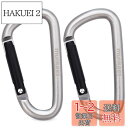munkees 人気な?型カラビナ バックパックバックル キーホルダー やかん吊りバックル アウトドアアクセサリー (スモール、 シルバー、二枚入り)
