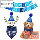 犬 バースデー 誕生日 スタイ ペット 飾り付け 猫 誕生日帽子 バンダナ 風船 バナー ペットグッズ おしゃれ 記念日 メモリアル パーティー飾り (ブルー)