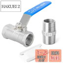 TAILONZ PNEUMATIC 1/2 PT 304ステンレス製ボールバルブセットです,90度ブルーハンドルとジョイントです