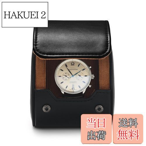 【送料無料】Woodten時計ケース 1本時計 ケース ブラックレザー時計ケース防水・耐衝撃で時計を安全に保護するウォッチクッション付きポータブルウォッチケース...