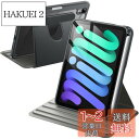 JEDirect 回転ケース iPad mini (A17 Pro 2024 モデル、第7世代) / mini 6 (8.3インチ、2021モデル、第6世代)用 Pencilホルダー付き 360°回転保護 スタンドカバー クリアバック 自動ウェイク/スリープ (スペースグレイ)(2)