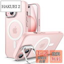 JETech キックスタンドケース iPhone 15 6.1インチ用 MagSafe対応 調整可能なカメラスタンド内蔵 半透明マットマグネットバック スリム ...