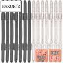 30個入 ペーパーファスナー ファイル 留め具2穴 資料とじ 2穴書類用 書類と資料を綴じファスナー 色分けしてファイリング プリント類をまとめる事務用具 耐久性 柔軟性 使いやすい 製本用とじ具(クリア+ブラック)
