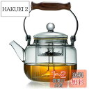 ポカロティー 耐熱ガラスティーポット 透明やかん 900ml 上手型 丈夫な持ち手 茶葉の蒸らし・煮出し対応 着脱式ガラス茶こし2種類付き 墨色ガラス茶壷 直火...