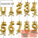 Selinearクラウンバースデーナンバーキャンドル 0-9 10点セット ins 高級 ろうそく 記念日キャンドルウエディングパーティー卒業パーティー (ゴー...