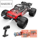 DEERC ラジコン ラジコンカー オフロード ダブルモーター 4WD 高速 30km/h 1/16スケール 電動RCカー RTR 全地形対応 2.4GHz レ...