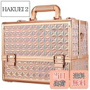 【送料無料】Hapilife メイクボックス 大容量 プロ仕様 コスメボックス 化粧箱 化粧ボックス 化粧品 収納ボックス 金 (ゴールド)
