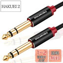SHULIANCABLE 6.35mm ギター ケーブル, 標準プラグ オス-オス ミキサー ギター アンプ スピーカー等の接続用 (1M)