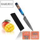 Utaki 高級ペティナイフ 万能ナイフ 刃渡り115mm アウトドア用可能 野菜 魚 果物 肉 寿司に最適です ダマスカス67層