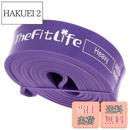 TheFitLife トレーニングチューブ 筋トレチューブ 懸垂チューブ (紫)