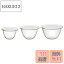 【送料無料】HARIO(ハリオ) レンジフタ付き 耐熱ガラス製 ボウル 3個セット 900ml 1500ml 2200ml BUONO..