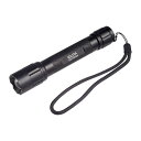 エルパ (ELPA) 防水機能付 LEDアルミライト 200lm (ブラック/電池式) ハンドストラップ付き/懐中電灯 (DOP-EP320)