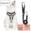 Angelpet 猫 猫用 ハーネス 抜けない ねこ 胴輪 リード付き 通気メッシュ ダブルロック 夜反射ストライプ付き ネコ ハーネスとリードセット 犬猫兼用...