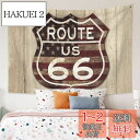 Qinunipoto タペストリー ルート66 route66 木の板の柄 レトロ アメリカン 米国 100x70cm アート デコレーション 多機能 おしゃれ...