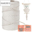 4mm 綿紐,100M 太いマクラメロープ 手芸 壁掛け おもちゃ 盆栽などに (ベージュ)