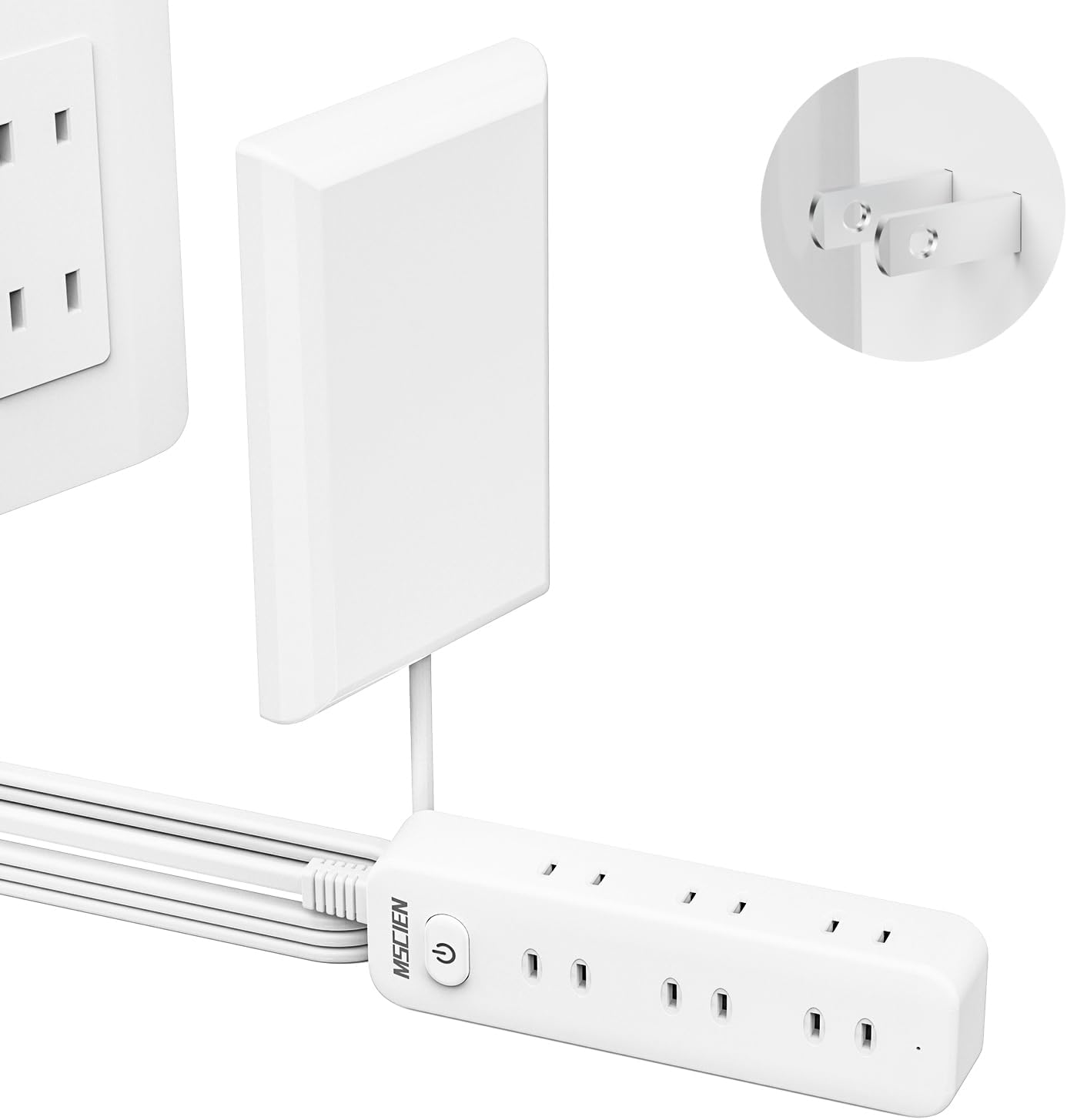 【送料無料】Mscienコンセントカバー赤ちゃん電源タップベビーガード延長コード2m雷ガード9個口コンセントタップテーブルタップ壁掛けOAタップ分岐たこあしコ