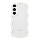【送料無料】QLTYPRI Galaxy S24 ケースクリア SC-51E / SCG25 TPU バンパー ウェーブ おしゃれ 韓国 可愛い ケース 透明 薄型 軽量 耐衝撃 スマホケース ワイヤレス充電対応 ストラップホール付き ギャラクシーS24 ケース 6.2インチ 対応 - ホワイト