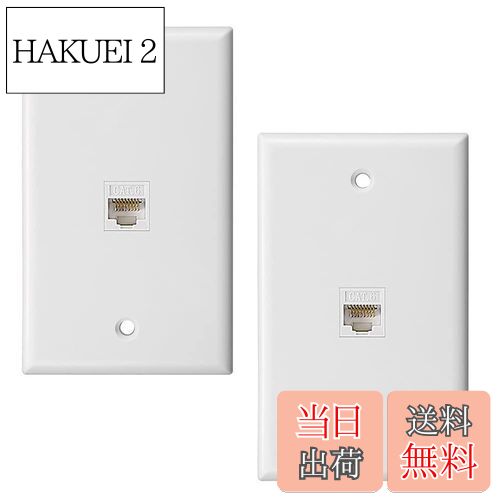 【送料無料】Ahvqevn 2パック1ポートイーサネットウォールプレート、RJ45キーストーンメス-メスインラ..