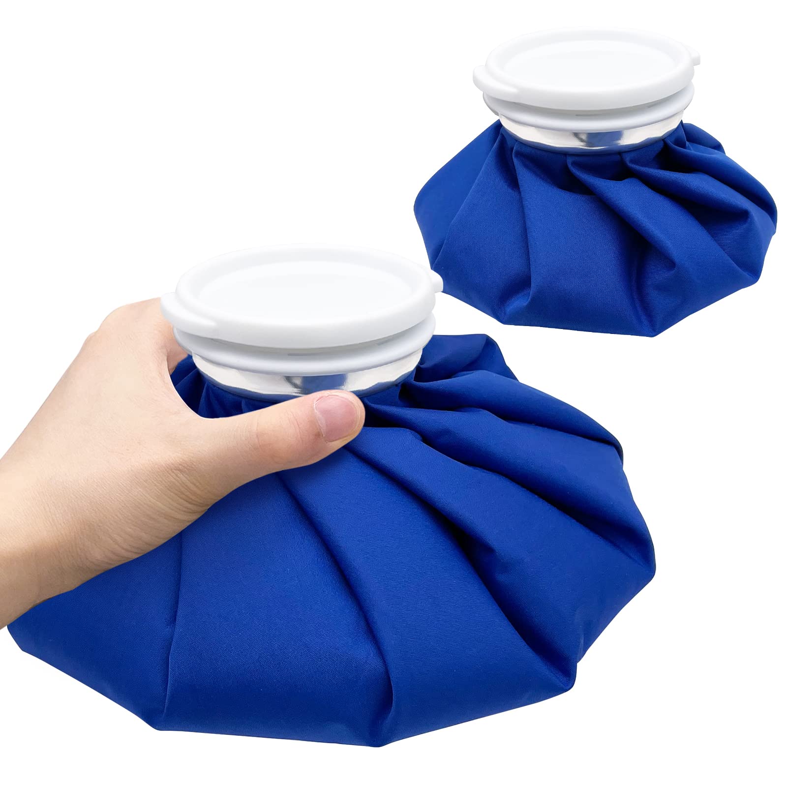 【送料無料】GOKEI アイスバッグ 氷のう 氷嚢 【S+Mセット】 アイシングバッグ 大口径 水漏れ防止 アイス バッグ スポーツ 手首用 肘用 膝用 関節 夏の暑さ対策グッズ （ブルー）