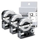 互換テプラ テープ 12mm 白地黒文字SS12K 互換キングジム テープPRO 12mmてぷらーテープ 汎用KingJim Tepra ES18K SR150...
