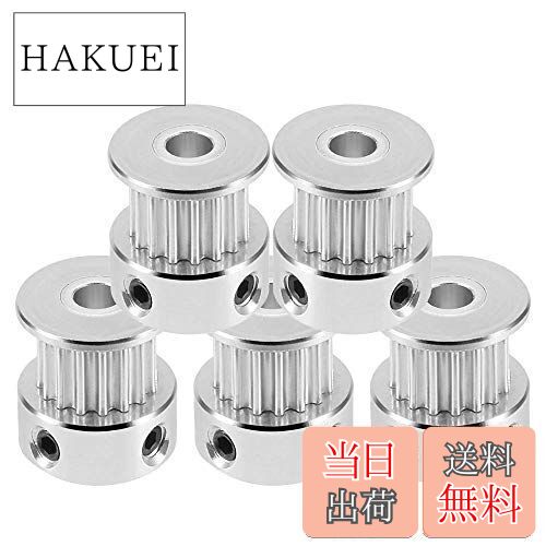 【送料無料】Saipor GT2-16歯 タイミングベルトプーリー アルミギアホイール 5mmボア 6mm幅 3Dプリンター用 (5個)