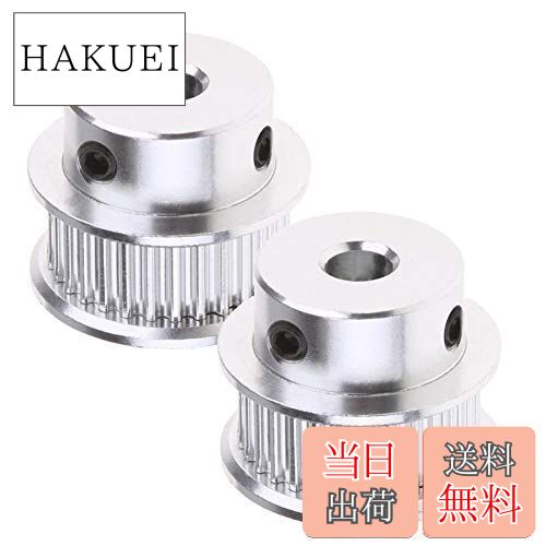 【送料無料】Saipor 2個 タイミングプーリー 3Dプリンタ GT2同期ホイール XLタイプ 転送機械用 (30歯、ボア5mm、6mm幅ベルト用)