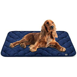 Hero Dog 犬 ベッド 犬用ベッド 大型犬 ペットマット 犬マット ペットベッド 洗える 滑り止め 肌触りよい 清掃しやすい（ブルー L）