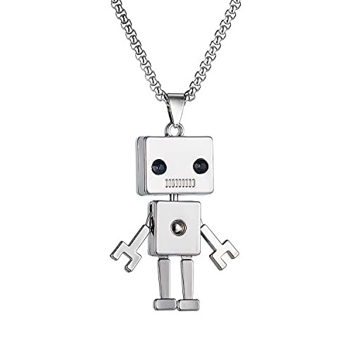 Yoursfs ロボット ネックレス メンズ hiphop ネックレス ステンレス ファッション ペンダント ロングネックレス アクセサリー プレゼント