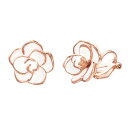 Yoursfs 薔薇 イヤリング 痛くないイヤリングクリップ レディース おしゃれ 白い バラ 花 エナメル 18k ピンクゴールド イヤリング 女性 ピアス プレゼント