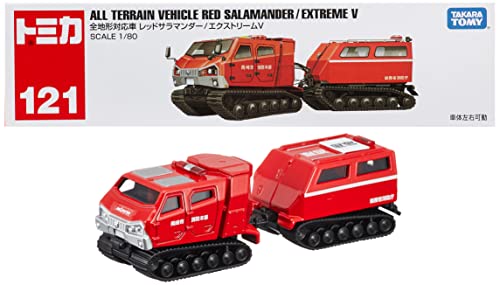 タカラトミー『 トミカ ロングタイプトミカ No.121 全地形対応車両 レッドサラマンダー エクストリームV 』 ミニカー 車 おもちゃ unis..