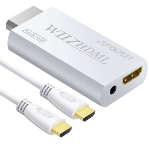 AUTOUTLET Wii to Hdmi ץ 1.5M HDMI֥դ С Wii2HDMI ӥǥ ǥ 3.5mm 720p/1080pб NtdWiiǥץ쥤⡼ɤб Wiiȸߴ åץ졼 1.5MHDMI֥