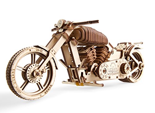 Ugears バイク 70051 木製パズル 工作 模型 接着剤工具不要 大人向け 男性 乗り物