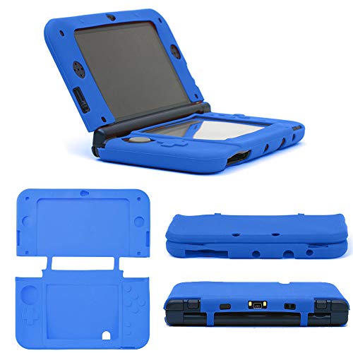 RDFJ New 3DS LL シリコン保護カバー 衝撃吸収 全面保護 着脱簡単 ケース（ブルー）