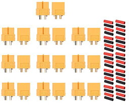 Hengfuntong-Elec XT60タイプコネクター オス&メス 10ペア 10 pairs XT60 Gold plug connector (10ペアのXT60プラグ)