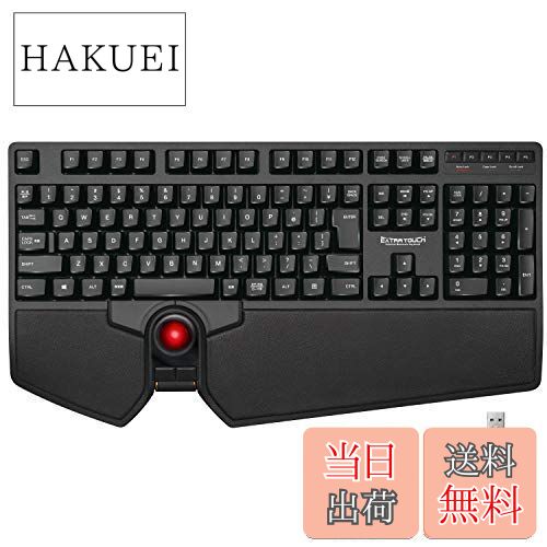 【送料無料】エレコム USB トラックボール付キーボード ワイヤレス (レシーバー付属) プレミアムメンブ..