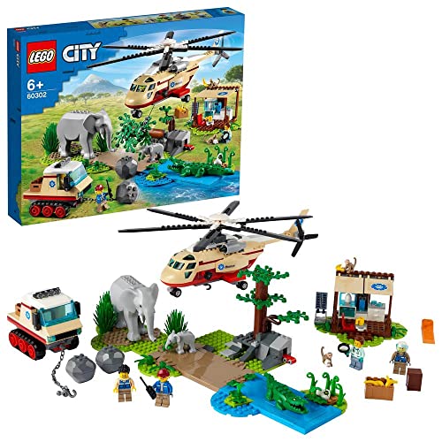 楽天HAKUEIレゴ（LEGO） シティ 出動！どうぶつレスキュー 60302 おもちゃ ブロック プレゼント 乗り物 のりもの 動物 どうぶつ 男の子 女の子 6歳以上