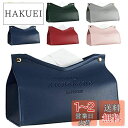 fogman ティッシュケース おしゃれ 北欧 ソフトパック用 カバー ティッシュボックス PUレザー (ネイビー)