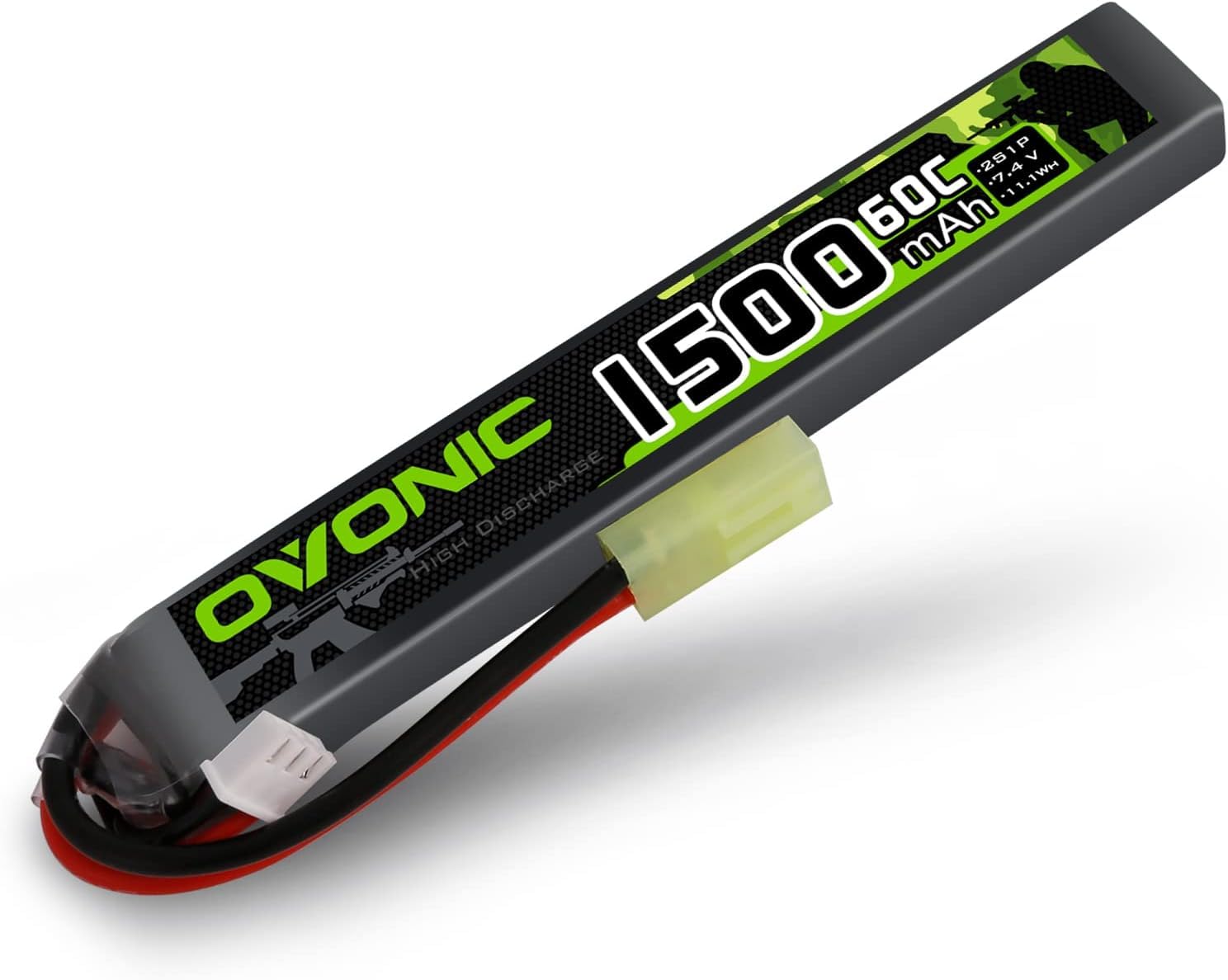 Ovonic Lipo Battery 7.4v 1500mah 2s1p |obe[ TAMIYA PLUG̃`Edr ^~vOtނ̓dߋɓKp ō?{25c-60ciMaxjTCY 125*21*13mm