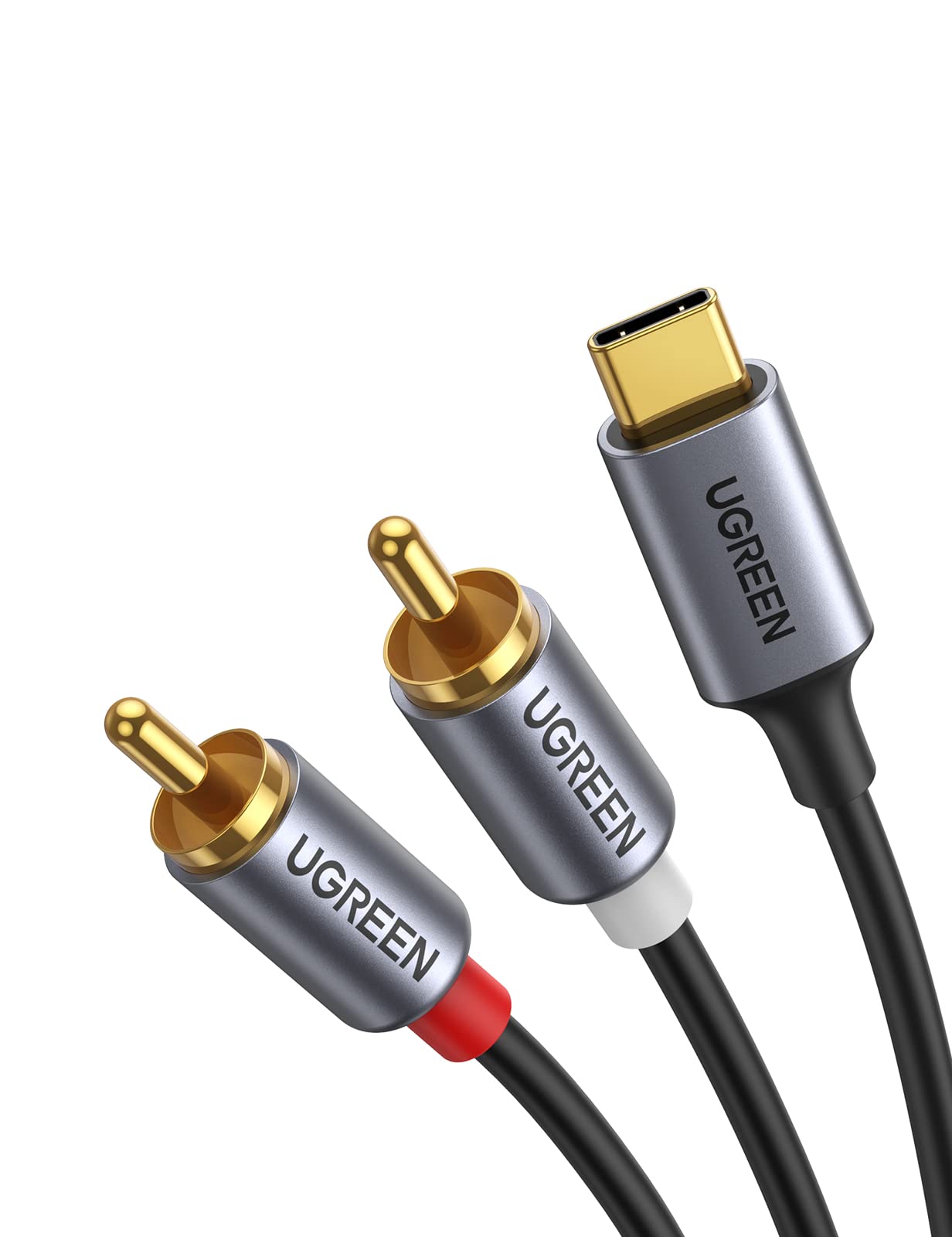 UGREEN USB-C to 2RCA 変換 オーディオケーブル 赤/白 DACチップ搭載 HiFi音質 iPad Pro 2021 Air 4 mini 6 MacBook Pro そのほか Androidスマホ USB-Cデバイスなどに対応 1.5M