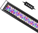 Hygger 水槽ライト アクアリウムライト LED 熱帯魚ライト 水槽用 7色LED 115LED 22W 昼光と月光モード 明るさ調整 タイマー付き 観賞魚飼育 水草育成 スライド式 60-75m水槽対応 省エネ 長寿命 (22w:60~75cm)