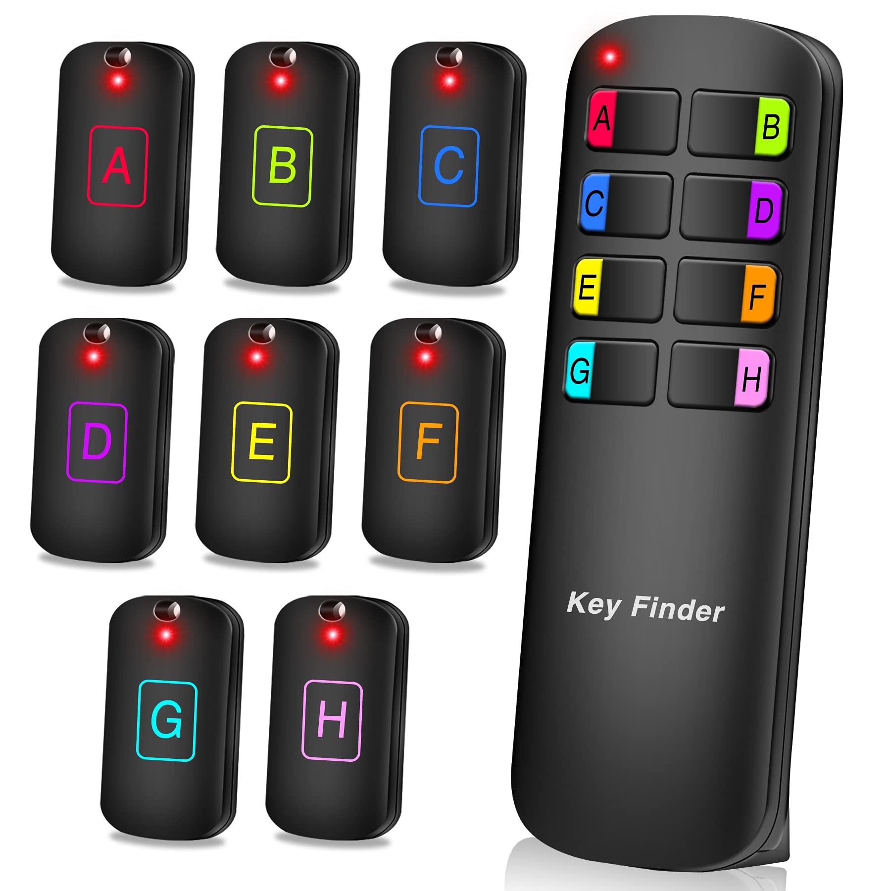 楽天HAKUEIキーファインダー Key finder 探し物発見器 忘れ物探知機 落し物防止 アラーム の置き忘れ 鍵 紛失防止 音の出る 使用便利 キーリング付き 高齢者 プレゼントに最適 8in1 小型