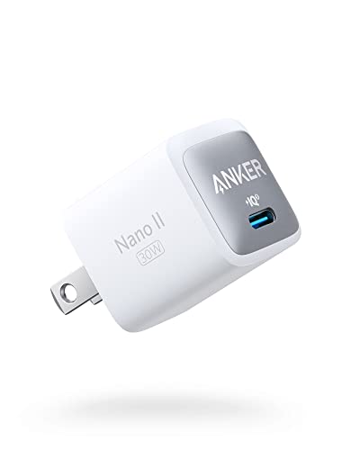 Anker 711 Charger (Nano II 30W) (充電器 USB-C)【独自技術Anker GaN II採用/USB PD 対応/PSE技術基準適合】MacBook Windows PC iPad iPhone Galaxy Android スマートフォン ノートPC 各種 その他機器対応 (ホワイト)