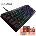 エレコム ゲーミングキーボード V-custom VK300T 有線 RGB テンキーレス 65%サイズ メカニカル ネオクラッチキーキャップ 茶軸 タクタイル...
