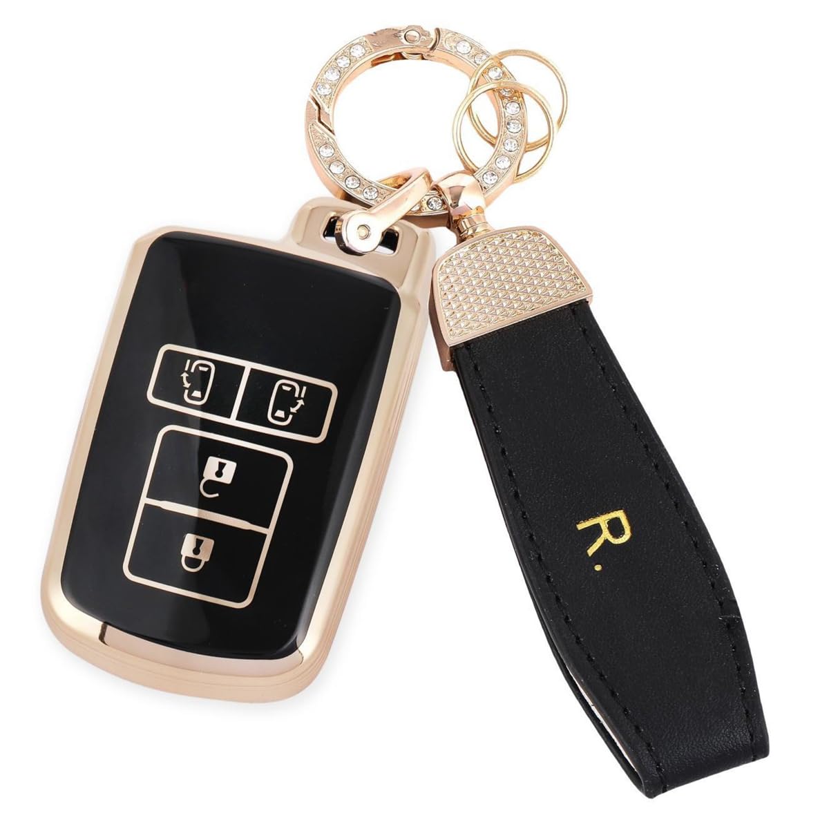 【送料無料】[YANMW] ヴォクシー 80系キーケースノア 80系キーカバー 適合トヨタアルファード ヴェルファイア 30系シエンタ スマートキーケース(ブラック)