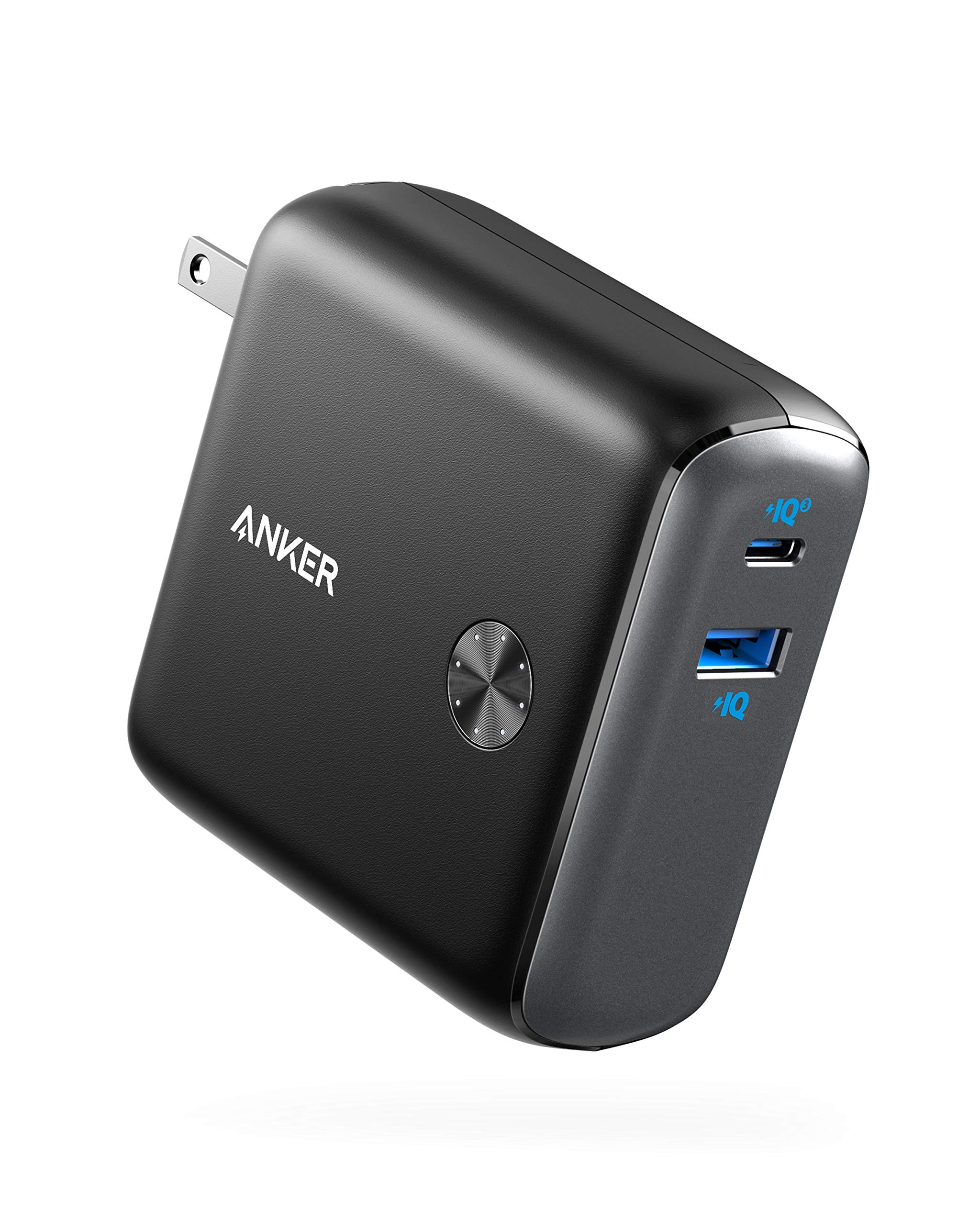 Anker PowerCore Fusion 10000 (9700mAh 20W PD モバイルバッテリー搭載USB充電器) 【コンセント一体型/折りたたみ式プラグ/USB Power Delivery対応/PSE技術基準適合 】 iPhone 14 iPad Air (第5世代) Android その他 各種機器対応 (ブラック)