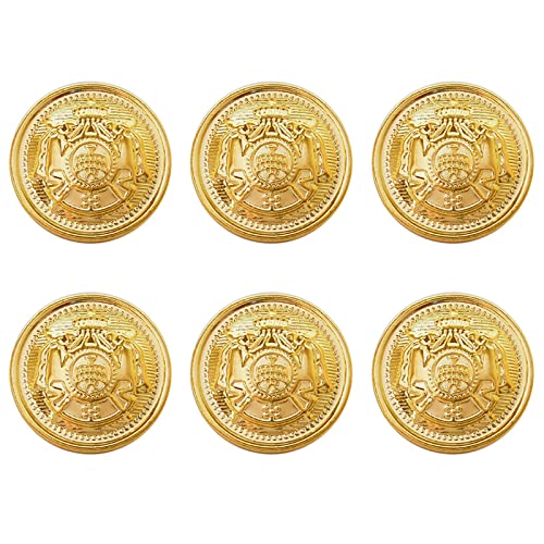 【送料無料】サムコス ボタン 6個セット ブレザー用 アンティークメタルボタン ブレザーボタン スーツボタン 洋服用 コート用ボタン スカジュアルボタン 袖口ボ...