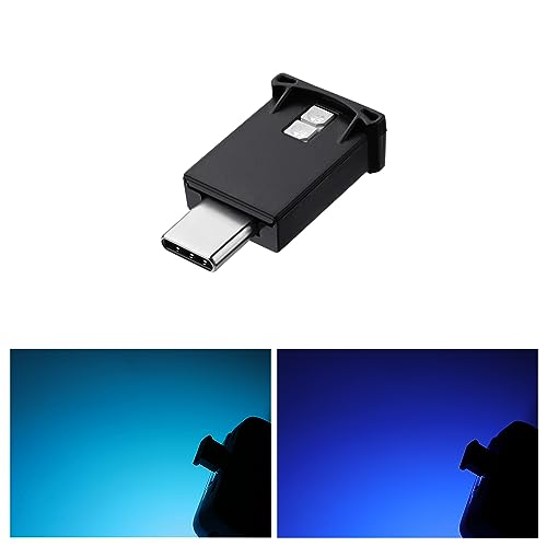 GIMUYA Type-C USB LEDライト 車内用 8色 メモリー機能 自動点灯 調光機能 アンビエントライト RGB USB給電 イルミネーション タイプc ミニライト 小型 軽量 車アクセサリー 簡単取付 1PCS