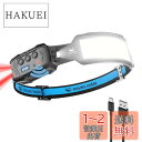 Smiling Shark ヘッドライト, 【LED白&赤ヘッドライト 1個入り】USB充電式 7倍高輝度照明 4000 mAh 長時間使用 人感センサー付き IPX4防水 防塵 釣り 登山 散歩 懐中電灯 キャンプ 作業 災害 停電 最適