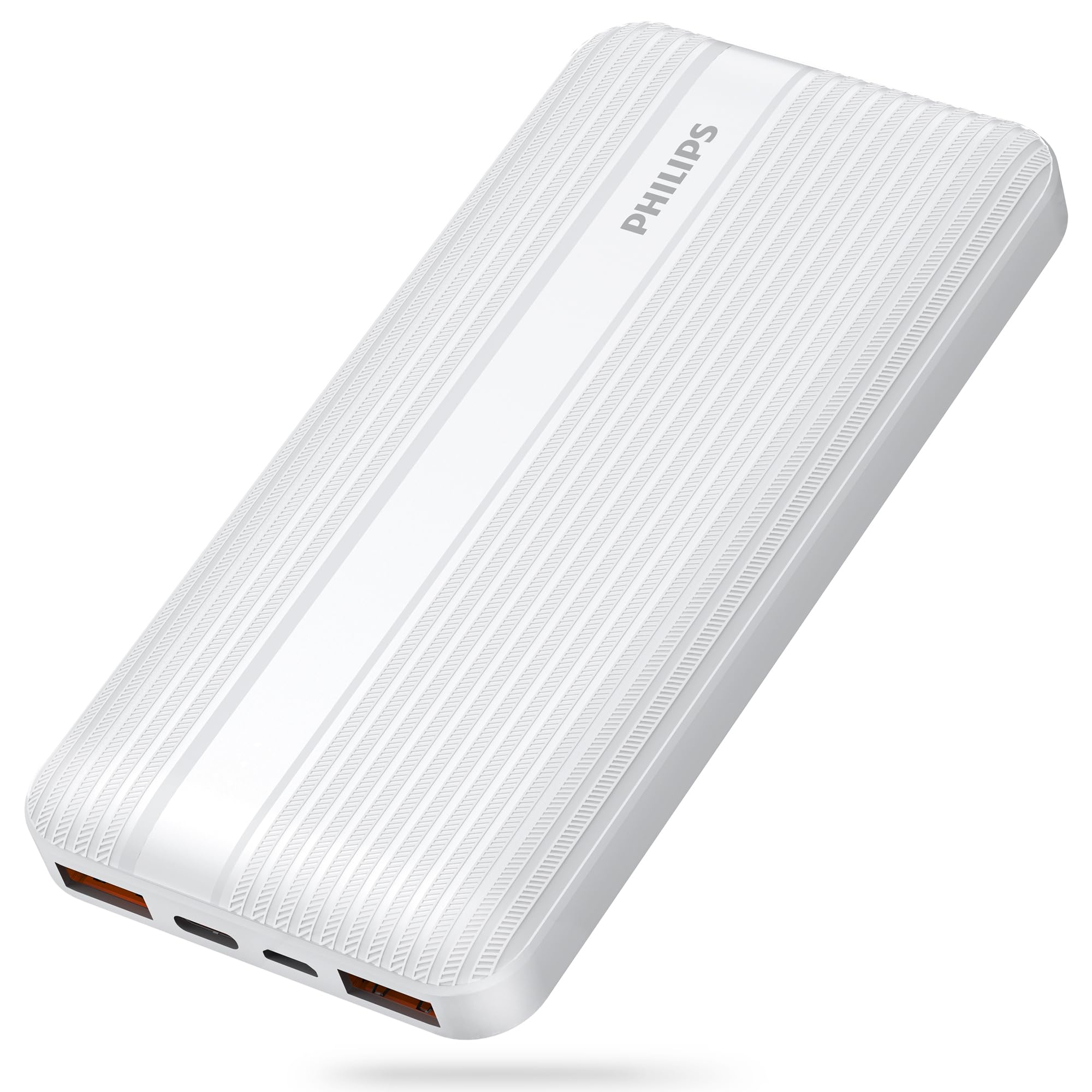 PHILIPS モバイルバッテリー Philips（フィリップス）【モバイルバッテリー 10000mAh】PD 20W 大容量バッテリー 急速充電器 PD/QC 3.0対応/3台同時充電/USB-C入出力ポート 薄型軽量/持ち運び便利 DLP1815 (ホワイト)